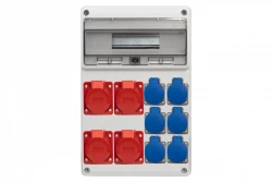 Rozdzielnica LEGATO 16M - gniazda 2x16A 5p, 2x32A 5p, 6x230V /16 modułów/ IP44