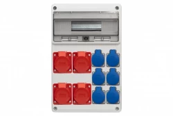 Rozdzielnica LEGATO 16M - gniazda 3x16A 5p, 32A 5p, 6x230V /16 modułów/ IP44