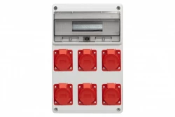 Rozdzielnica LEGATO 16M - gniazda 4x16A 5p, 2x32A 5p /16 modułów/ IP44