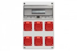 Rozdzielnica LEGATO 16M - gniazda 3x16A 5p, 3x32A 5p /16 modułów/ IP44