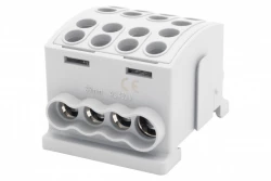 Zacisk HLK 125A-4 (1x35,3x25 / 1x35,3x25) Al/Cu  - szary