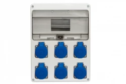Rozdzielnica LAGO 11M - gniazda 6x230V /11 modułów/ IP44