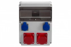 Rozdzielnica CAJA 12M - gniazda 16A 5p, 32A 5p, 2x230V /12 modułów/ IP44