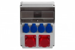 Rozdzielnica CAJA 12M - gniazda 2x16A 5p, 4x230V /12 modułów/ IP44