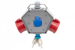Rozdzielnica POLYBOX - gniazda 2x16A 5p, 230V + 3xAIR(powietrze) IP44