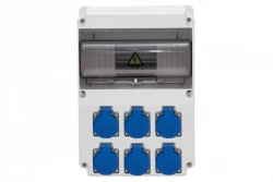 Rozdzielnica LAGO 10M - gniazda 6x230V /10 modułów/ IP44