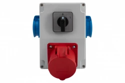 Rozdzielnia RS-KOMBI - gniazda 32A 5p, 2x230V, 0/1(32A) IP44