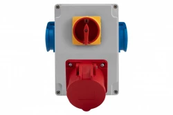 Rozdzielnia RS-KOMBI - gniazda 16A 5p, 2x230V, L/P (16A-Z) IP44