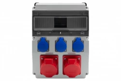 Rozdzielnica CAJA 12M BICOLOR - gniazda 16A 5p, 32A 5p, 3x230V /12 modułów/ IP44