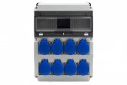 Rozdzielnica CAJA 12M BICOLOR - gniazda 8x230V /12 modułów/ IP44