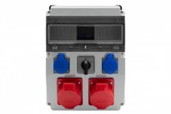 Rozdzielnica CAJA 12M BICOLOR - gniazda 2x16A 5p, 2x230V, 0/1(32A) /12 modułów/ IP44
