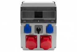 Rozdzielnica CAJA 12M BICOLOR - gniazda 2x32A 5p, 2x230V, L/P(32A) /12 modułów/ IP44