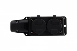 Listwa gumowa 2x230V 16A IP54 czarna