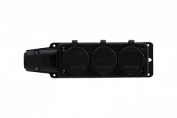 Listwa gumowa 3x230V 16A IP54 SCHUKO czarna