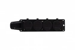 Listwa gumowa 4x230V 16A IP54 SCHUKO czarna