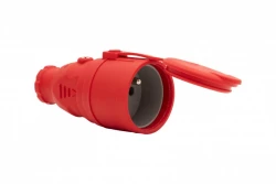 Gniazdo gumowe NOVA 230V 16A IP44 czerwone