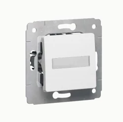 CARIVA Przycisk z uchwytem etykiety 12V 6A-250V biały 773612