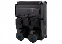 Rozdzielnica CAJA 12M SCENIC - gniazda proste 16A 3p, 32A 3p, 3x230V /12 modułów/ IP44