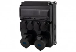 Rozdzielnica CAJA 12M SCENIC - gniazda proste 2x16A 3p, 4x230V /12 modułów/ IP44