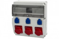 Rozdzielnica CAJA 15M - gniazda 3x16A 5p, 3x230V /15 modułów/ IP44