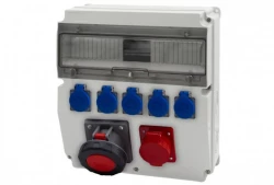 Rozdzielnica CAJA 15M - gniazda 32A 5p, 63A 5p, 5x230V /15 modułów/ IP44