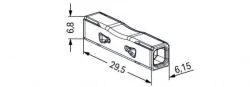 Szybkozłączka przelotowa 2x0,75-4mm2 Inline 2773-2401 /100szt./