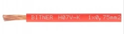 Przewód instalacyjny BiTOne H05V-K 1x0,75 300/500V czerwony IG2051.05 klasa Eca (100m)