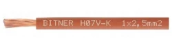 Przewód instalacyjny BiTOne H07V-K 1x2,5 450/750V brązowy IG2001.09 klasa Eca (100m)