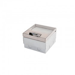 Puszka podłogowa ze stali nierdzewnej do wypełnienia max 2x4 mod 95x140x140mm PP2M-A