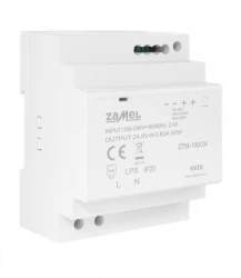 Zasilacz impulsowy montowany na szynie TH-35 (DIN) , 100W, 24V DC typ: ZTM-100/24 EXT10000286