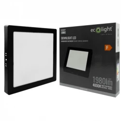 DOWNLIGHT N/T KWADRAT 18W 4000K CZARNY DL-1  EC20477
