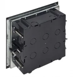 Puszka podłogowa na gniazda modułowe 6 x 45x45mm lub 12 x 22,5x45mm, pokrywa: materiał własny, czarna