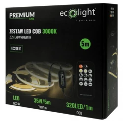 ZESTAW LED 320 COB 24V IP20 3000K EC20811 /5m/