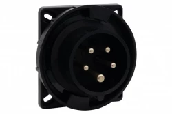 Wtyk siłowy tablicowy odbiornikowy 16A 5p 380V-415V /FE/ IP67 czarny