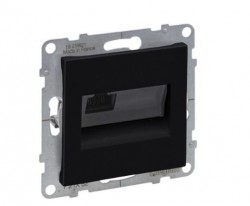 SUNO2 Gniazdo komputerowe pojedyncze RJ45 kat 6 UTP czarny 721452