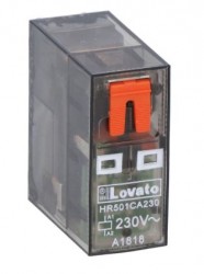 Przekaźnik miniaturowy ze wskaźnikiem LED i przyciskiem mechanicznym, sterowanie 230VAC, 1C/O, 16A, do gniazd HR5XS2.. (maks. 10