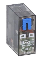 Przekaźnik miniaturowy ze wskaźnikiem LED i przyciskiem mechanicznym, sterowanie 110VDC, 2C/O, 8A, do gniazd HR5XS2..