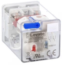 Przekaźnik przemysłowy ze wskaźnikiem LED i przyciskiem mechanicznym, sterowanie 110VDC, 2C/O, 10A, do gniazd 8 pinowych HR7XS1