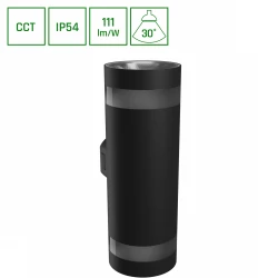TORRE RING 18W CCT 230V IP54 99x78x240MM CZARNY OKRĄGŁA ELEWACYJNA