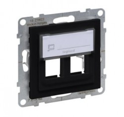 SUNO2 Adapter KEYSTONE podwójny czarny 721445