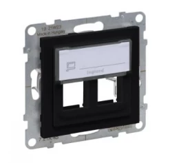 SUNO2 Adapter KEYSTONE podwójny czarny 721445