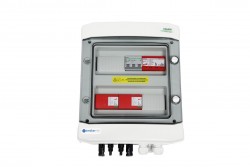 Rozdzielnica przył. DCAC herm. EMITER z ogranicznikiem przepięć DC Dehn 1000V typu 1+2, 2 x łańcuch PV, 2 x MPPT, EM-214_DCAC