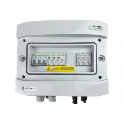 Rozdzielnica przył. DCAC hermetyczna IP65 EMITER z ogranicznikiem przepięć DC Noark 1000V typu 1+2, 1 x łańcuch PV, 1 x MPPT // ogr. AC Noark typ 1+2,
