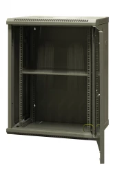 Szafa wisząca niedzielona 19&apos;&apos; 15U gł.450mm, niezmontowana, RAL 7035