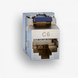 Gniazdo RJ45 STP kat. 6 keystone niebieskie (beznarzędziowe) slim EM/SQKSS-C6