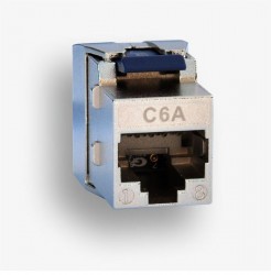 Gniazdo STP RJ 45 kat. 6A keystone niebieskie (beznarzędziowe) slim EM/SQKSS-C6A