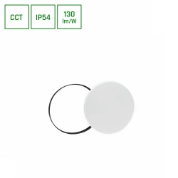 NYMPHEA BLACK & WHITE RINGS 24W CCT 230V 115st IP54 FI320x52 BIAŁY/CZARNY OKRĄGŁA
