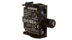 Oprawka z LED zielona 24-230V AC/DC montaż do ścianki tylnej Sirius ACT 3SU1401-2BH40-1AA0