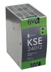 Zasilacz impulsowy KSE 24012M 230/ 12VDC 20A 150W na szynę DIN, Uzas: 96-264VACVAC, Ta70, 18912-9987