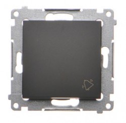 Simon 54 Przycisk dzwonek” (moduł) 10AX 250V szybkozłącza czarny mat DD1.01/49